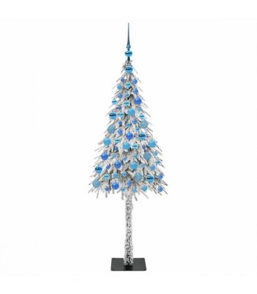vidaXL Christmas Tree with 300 LEDs White 180 cm PE and Steel — Model: with leds &blue balls