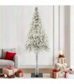 vidaXL Christmas Tree with 300 LEDs White 210 cm PE and Steel — Model: with leds