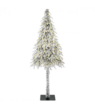 vidaXL Christmas Tree with 300 LEDs White 210 cm PE and Steel — Model: with leds