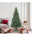 vidaXL Artificial Pre-lit Christmas Tree Green 180 cm PVC and Metal — Model: with leds &gold balls