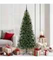 vidaXL Artificial Christmas Tree with 300 LEDs Green 180 cm PE and PVC — Model: with LEDs &black balls