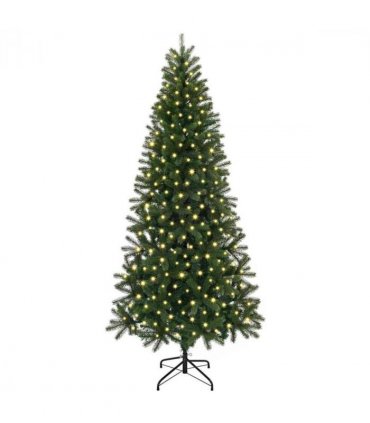 vidaXL Artificial Christmas Tree with 300 LEDs Green 180 cm PE and PVC — Model: with LEDs