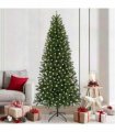 vidaXL Artificial Christmas Tree with 300 LEDs Green 210 cm PE and PVC — Model: with LEDs