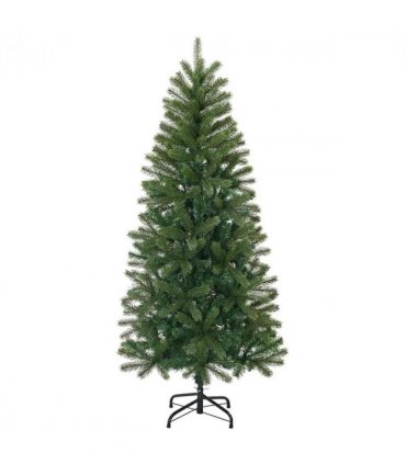 vidaXL Artificial Christmas Tree with 150 LEDs Green 150 cm PE and PVC — Model: with LEDs &blue balls