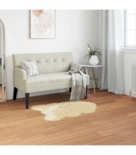 vidaXL Faux Sheepskin Rug TAFALLA Cream 60 x 90 cm Polyester