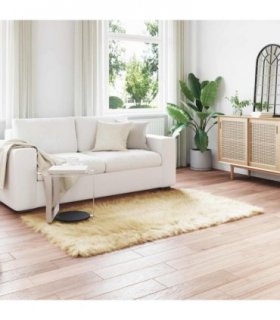 vidaXL Faux Sheepskin Rug TAFALLA Cream 160 x 230 cm Polyester