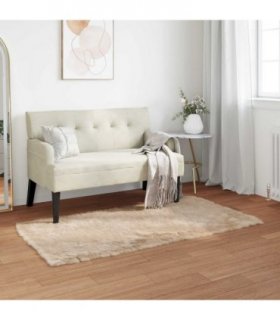 vidaXL Faux Sheepskin Rug TAFALLA Beige 80 x 150 cm Polyester