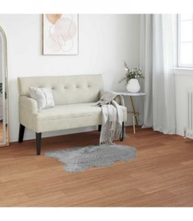 vidaXL Faux Sheepskin Rug TAFALLA Grey 60 x 90 cm Polyester