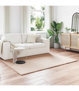 vidaXL Anti-Slip Faux Rabbit Fur Rug OLITE Taupe 140 x 200 cm