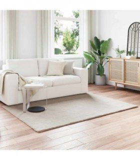 vidaXL Anti-Slip Faux Rabbit Fur Rug OLITE Beige 140 x 200 cm