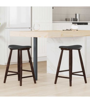 vidaXL Dining Chairs 2 pcs Light Brown 46 x 37 x 63 cm — Colour: Light brown and black