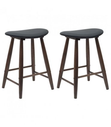 vidaXL Dining Chairs 2 pcs Light Brown 46 x 37 x 63 cm — Colour: Light brown and black