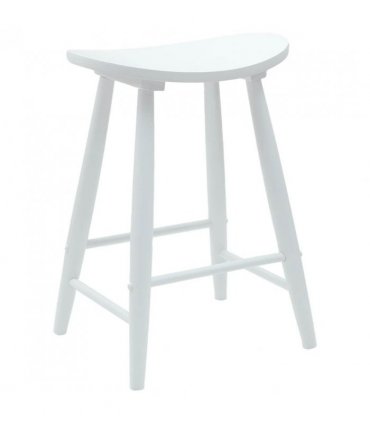 vidaXL Dining Chairs 2 pcs White 46 x 37 x 63 cm Solid Rubber Wood