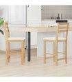 vidaXL Dining Chairs 2 pcs Natural 40 x 47.5 x 99.5 cm — Colour: Natural and light