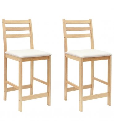 vidaXL Dining Chairs 2 pcs Natural 40 x 47.5 x 99.5 cm — Colour: Natural and light
