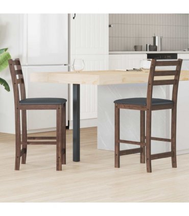 vidaXL Dining Chairs 2 pcs Light Brown 40 x 47.5 x 99.5 cm — Colour: Light brown and black