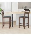 vidaXL Dining Chairs 2 pcs Light Brown 40 x 47.5 x 99.5 cm — Colour: Light brown and black