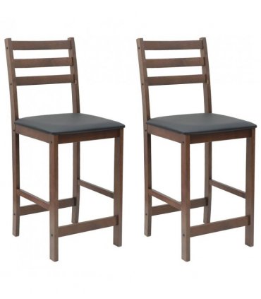 vidaXL Dining Chairs 2 pcs Light Brown 40 x 47.5 x 99.5 cm — Colour: Light brown and black