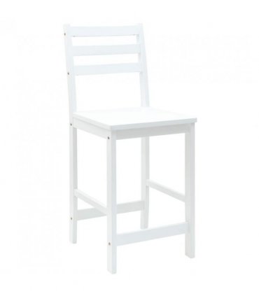vidaXL Dining Chairs 2 pcs White 40 x 47.5 x 99.5 cm Solid Rubber Wood