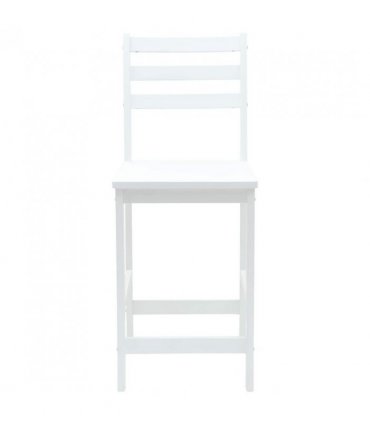 vidaXL Dining Chairs 2 pcs White 40 x 47.5 x 99.5 cm Solid Rubber Wood