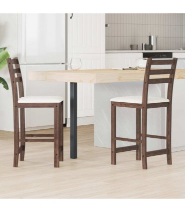 vidaXL Dining Chairs 2 pcs Light Brown 40 x 47.5 x 99.5 cm — Colour: Light brown and light