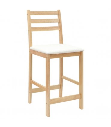 vidaXL Dining Chairs 2 pcs Natural 40 x 47.5 x 99.5 cm — Colour: Natural and white