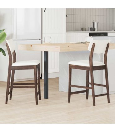 vidaXL Dining Chairs 2 pcs Light Brown 48 x 49 x 95 cm — Colour: Light brown and light