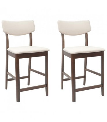 vidaXL Dining Chairs 2 pcs Light Brown 48 x 49 x 95 cm — Colour: Light brown and light
