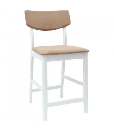 vidaXL Dining Chairs 2 pcs White 48 x 49 x 95 cm Solid Rubber Wood — Colour: White and brown