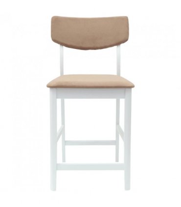 vidaXL Dining Chairs 2 pcs White 48 x 49 x 95 cm Solid Rubber Wood — Colour: White and brown