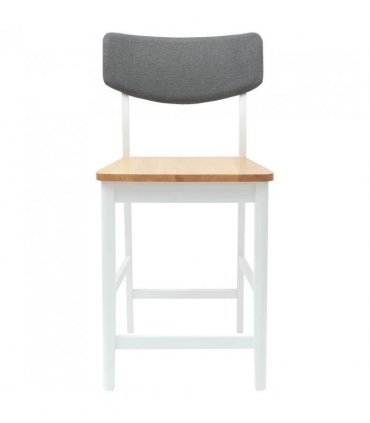 vidaXL Dining Chairs 2 pcs White 48 x 49 x 95 cm Solid Rubber Wood — Colour: White and natural