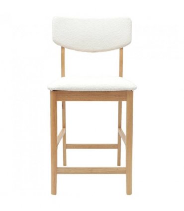 vidaXL Dining Chairs 2 pcs Natural 48 x 49 x 95 cm Solid Rubber Wood — Colour: Natural and white