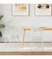 vidaXL Dining Chair 2 pcs White 43 x 44.5 x 77 cm Solid Rubber Wood