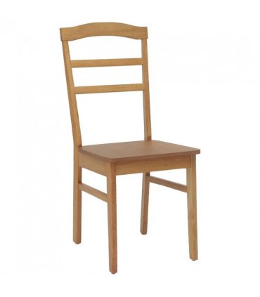 vidaXL Dining Chair 2 pcs Natural Solid Rubber Wood
