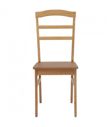 vidaXL Dining Chair 2 pcs Natural Solid Rubber Wood