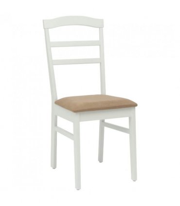vidaXL Dining Chair 2 pcs White and Brown Solid Rubber Wood — V0672004465