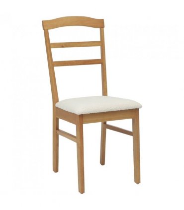 vidaXL Dining Chair 2 pcs Natural and Light Solid Rubber Wood — Colour: Natural and white — V0672004468