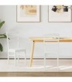 vidaXL Dining Chair 2 pcs White Solid Rubber Wood