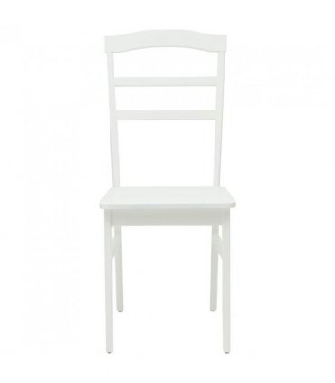 vidaXL Dining Chair 2 pcs White Solid Rubber Wood