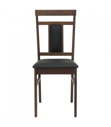 vidaXL Dining Chair 2 pcs Light Brown and Black Solid Rubber Wood — V0672004472