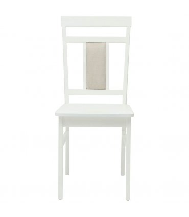 vidaXL Dining Chair 2 pcs White Solid Rubber Wood — V0672004475