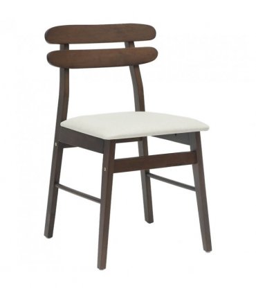 vidaXL Dining Chair 2 pcs Light Brown and Light Solid Rubber Wood — V0672004480