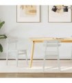 vidaXL Dining Chair 2 pcs White Solid Rubber Wood — V0672004482