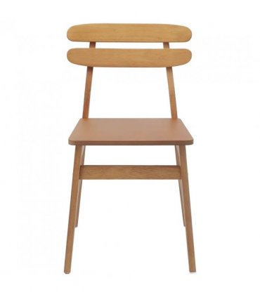 vidaXL Dining Chair 2 pcs Natural Solid Rubber Wood — V0672004484
