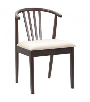 vidaXL Dining Chair 2 pcs Light Brown and Light Solid Rubberwood