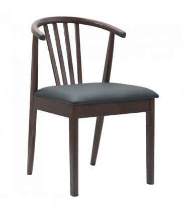 vidaXL Dining Chair 2 pcs Light Brown and Black Solid Rubberwood