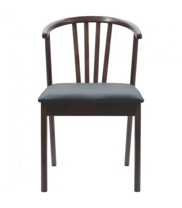 vidaXL Dining Chair 2 pcs Light Brown and Black Solid Rubberwood