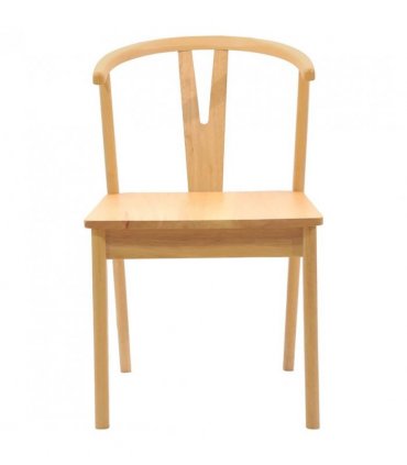 vidaXL Dining Chair 2 pcs Natural Solid Rubber Wood — V0672004498