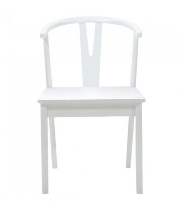vidaXL Dining Chair 2 pcs White and White Solid Rubber Wood