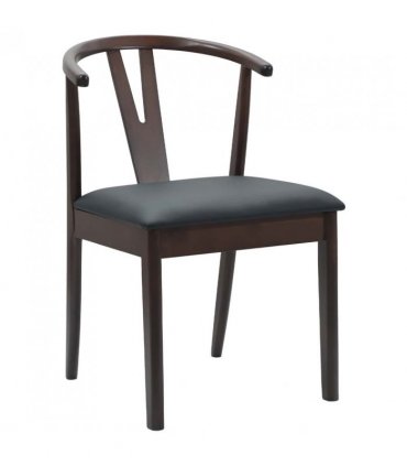 vidaXL Dining Chair 2 pcs Light Brown and Black Solid Rubber Wood — V0672004502